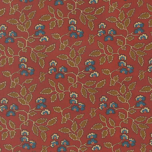 Pamelias Path Prairie Flowers Madder Red by Betsy Chutchian for Moda