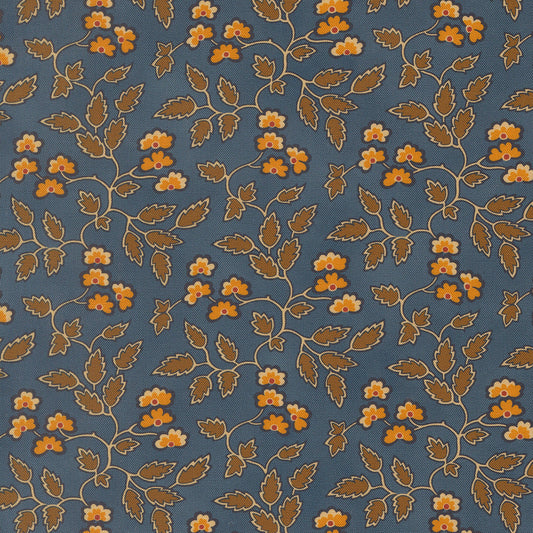 Pamelias Path Prairie Flowers Indigo by Betsy Chutchian for Moda
