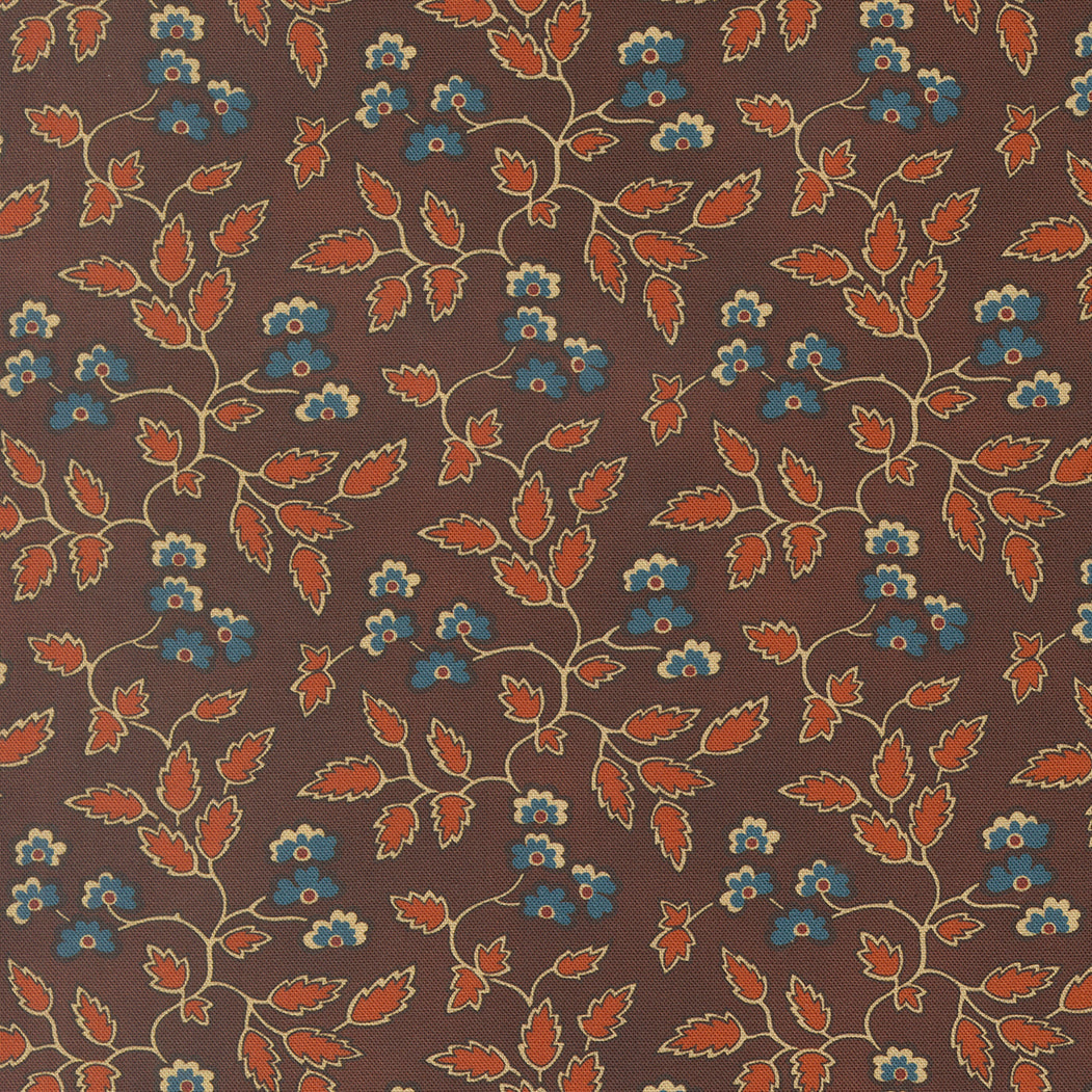 Pamelias Path Prairie Flowers Dark Chocolate by Betsy Chutchian for Moda