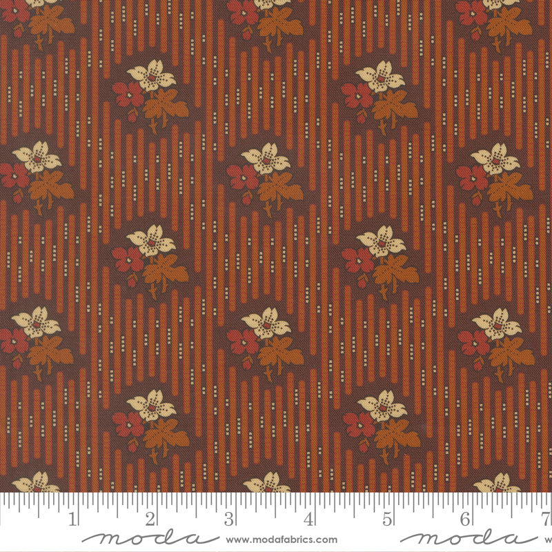 Pamelias Path Best Dress Stripes Floral Dark Chocolate scale