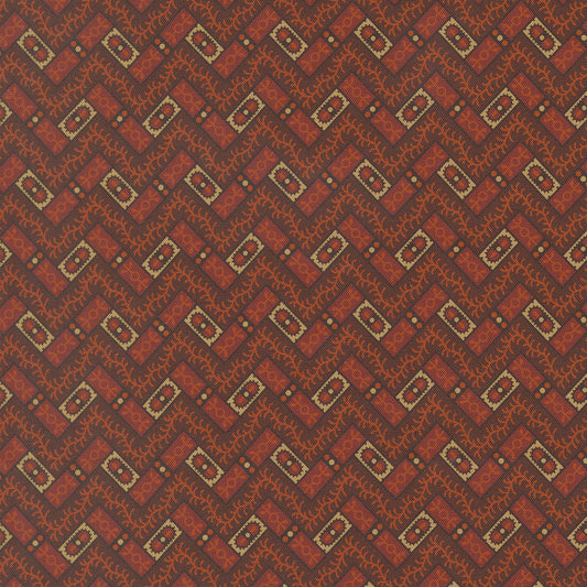 Pamelias Path Crooked Path Stripes Mocha by Betsy Chutchian for Moda