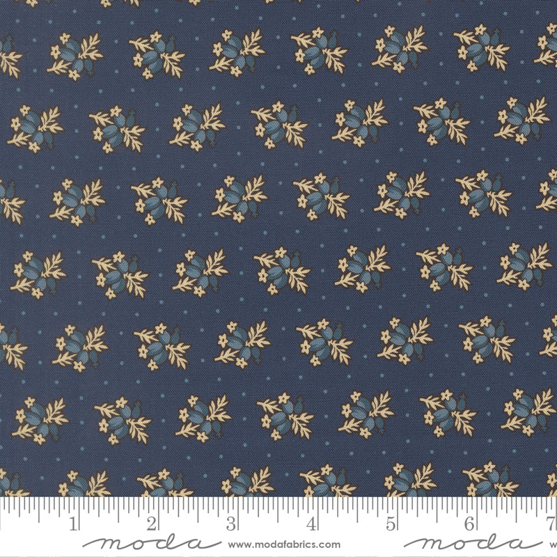 Pamelias Path Posey Florals Dots Indigo scale