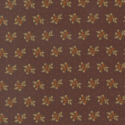 Pamelias Path Posey Florals Dots Dark Chocolate by Betsy Chutchian for Moda
