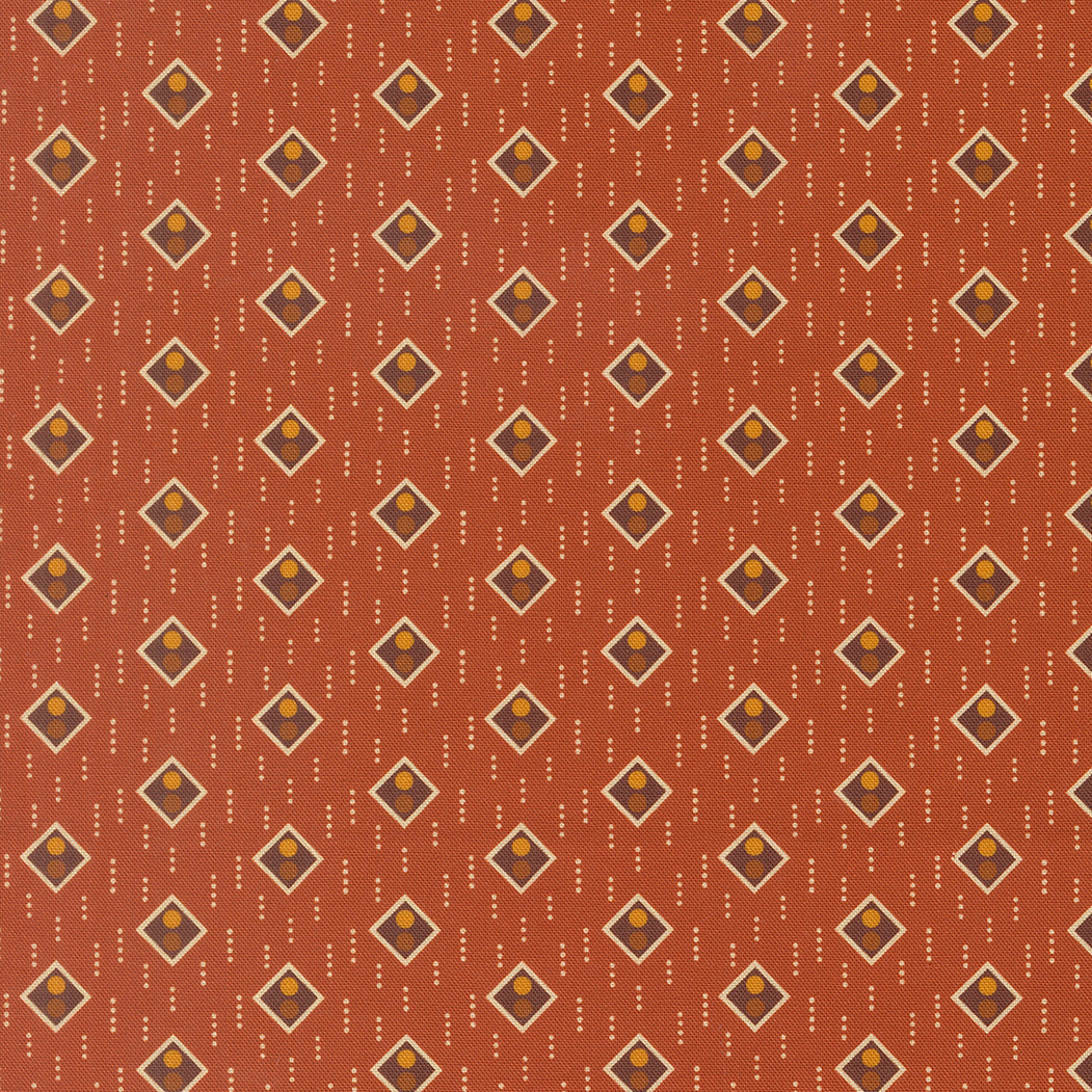 Pamelias Path Pan For Gold Blenders Stripe Cinnamon by Betsy Chutchian for Moda