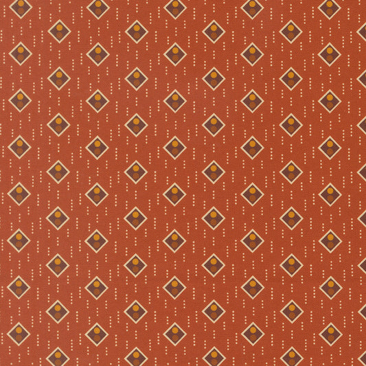 Pamelias Path Pan For Gold Blenders Stripe Cinnamon by Betsy Chutchian for Moda