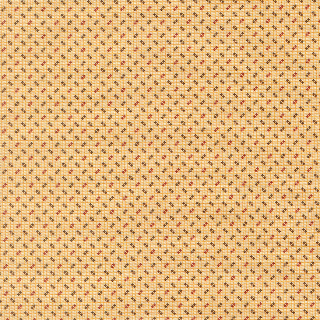 Pamelias Path Hopscotch Checks and Plaids Blenders Cheddar by Betsy Chutchian for Moda