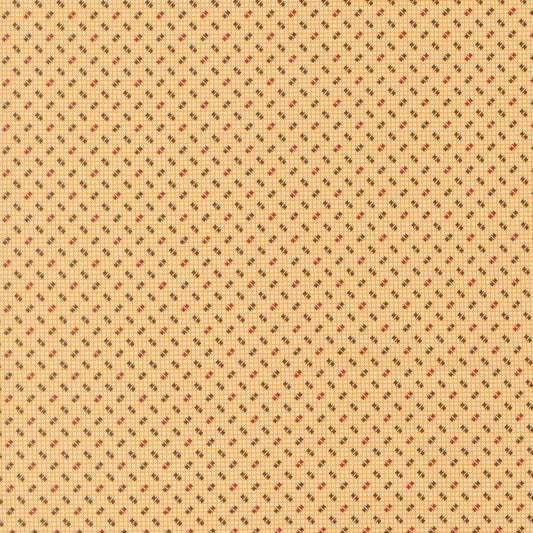 Pamelias Path Hopscotch Checks and Plaids Blenders Cheddar by Betsy Chutchian for Moda