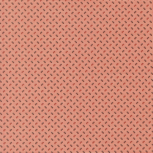 Pamelias Path Hopscotch Checks and Plaids Blenders Madder Red by Betsy Chutchian for Moda