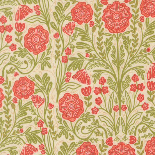 The Henhouse CLOUD Poppy Florals yardage