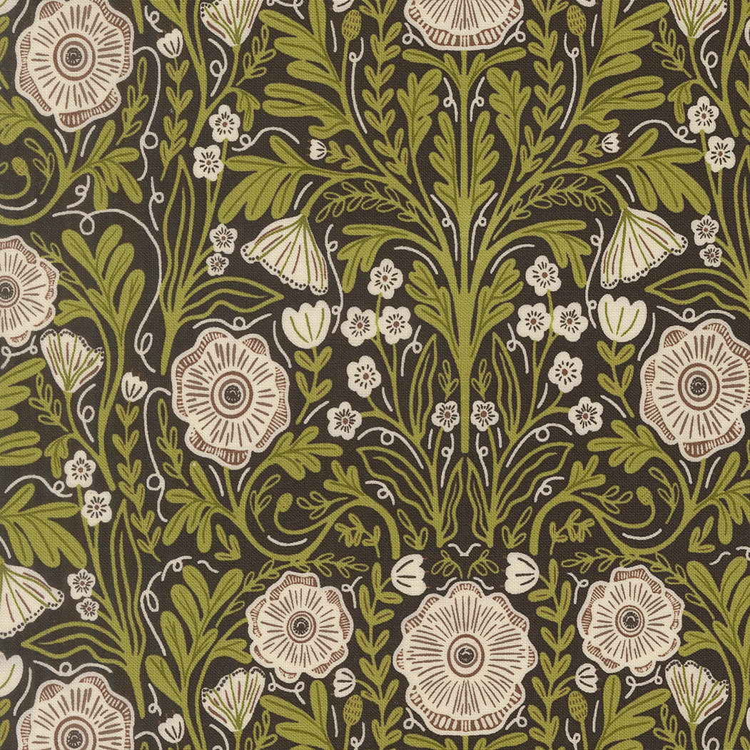 The Henhouse IRON Poppy Florals yardage