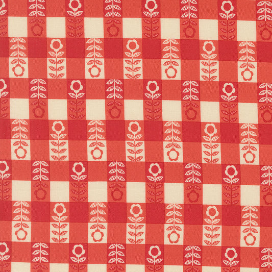 The Henhouse BARN Flower Plaid Checks Gingham yardage