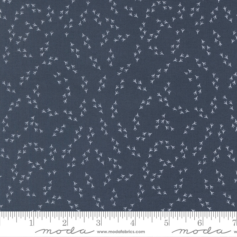 The Henhouse DENIM Chicken Feet Blenders yardage