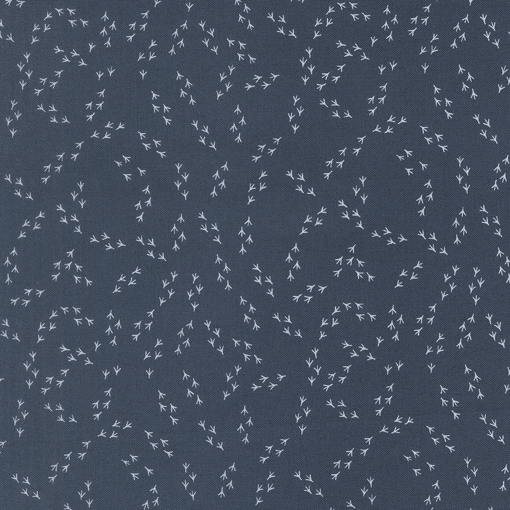 The Henhouse DENIM Chicken Feet Blenders yardage