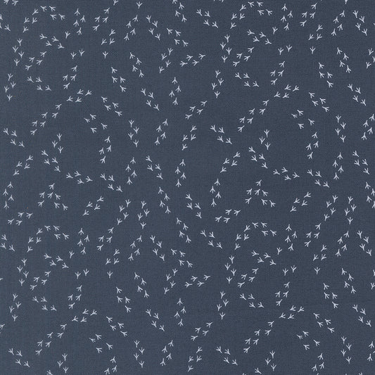 The Henhouse DENIM Chicken Feet Blenders yardage