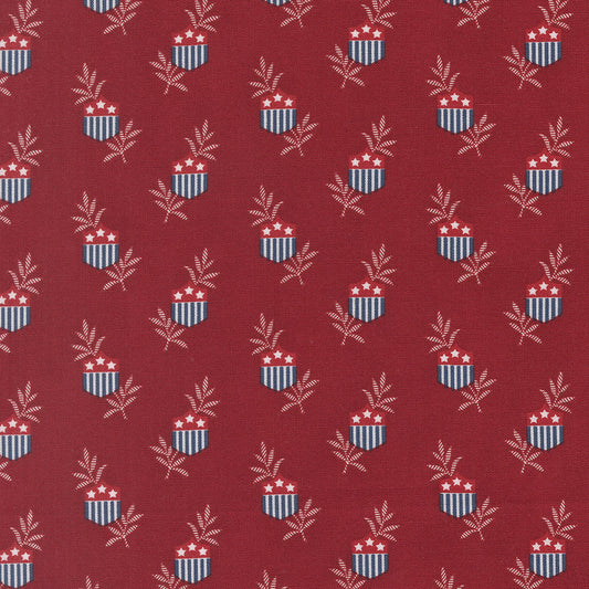 American Gatherings III Star Shield Crimson by Primitive Gatherings for Moda Fabrics 49320-13