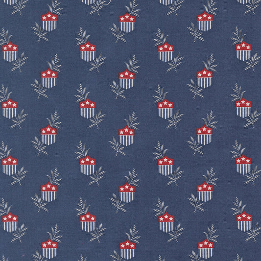 American Gatherings III Star Shield Blue by Primitive Gatherings for Moda Fabrics 49320-14