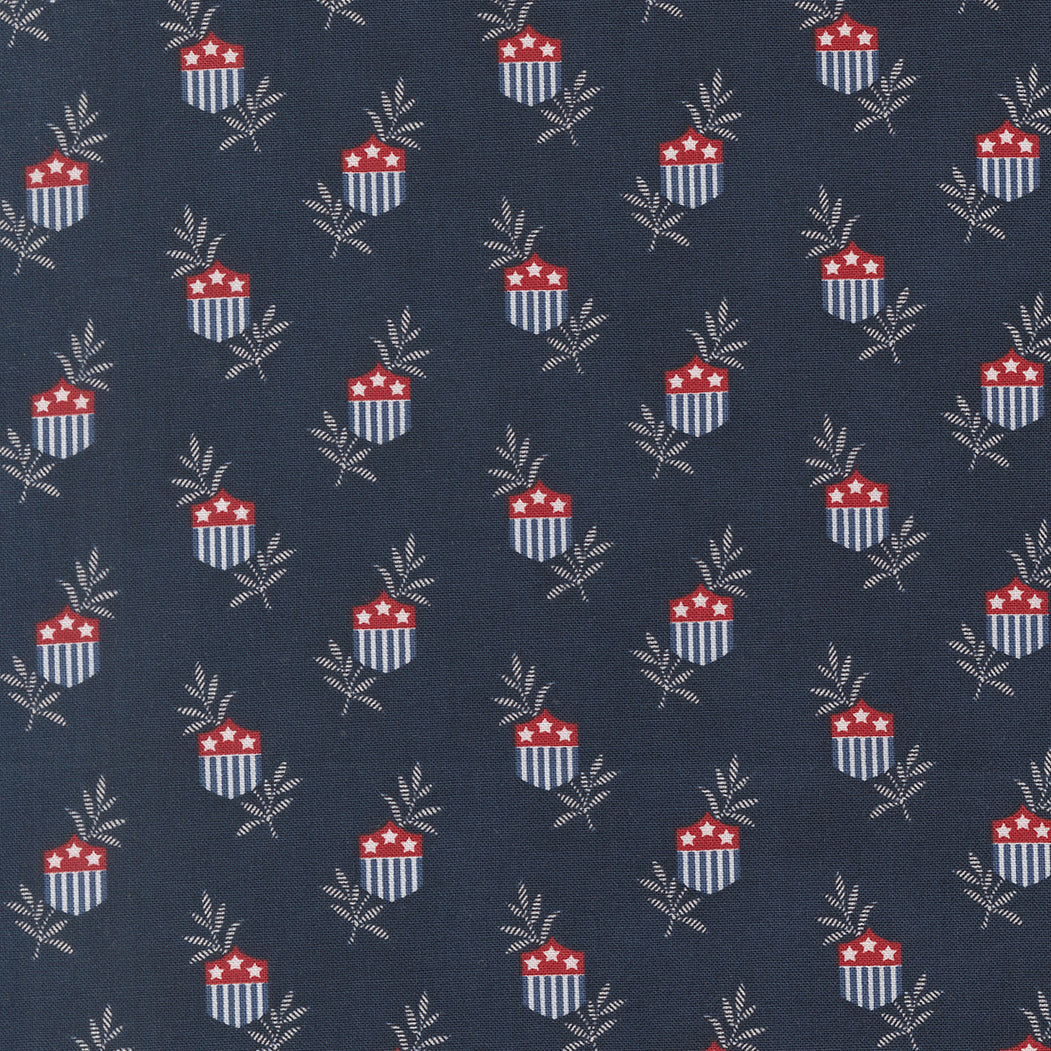 American Gatherings III Star Shield Navy by Primitive Gatherings for Moda Fabrics 49320-16