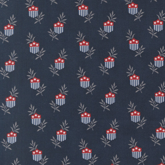 American Gatherings III Star Shield Navy by Primitive Gatherings for Moda Fabrics 49320-16