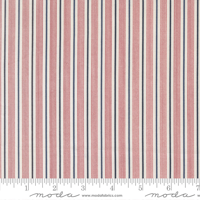 American Gatherings III Pathway Stripes Cloud by Primitive Gatherings for Moda Fabrics 49321-11 scale