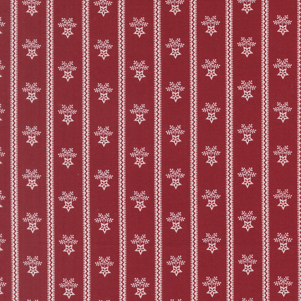 American Gatherings III Americana Star Bouquet Stripe Deep Crimson by Primitive Gatherings for Moda Fabrics 49322-13