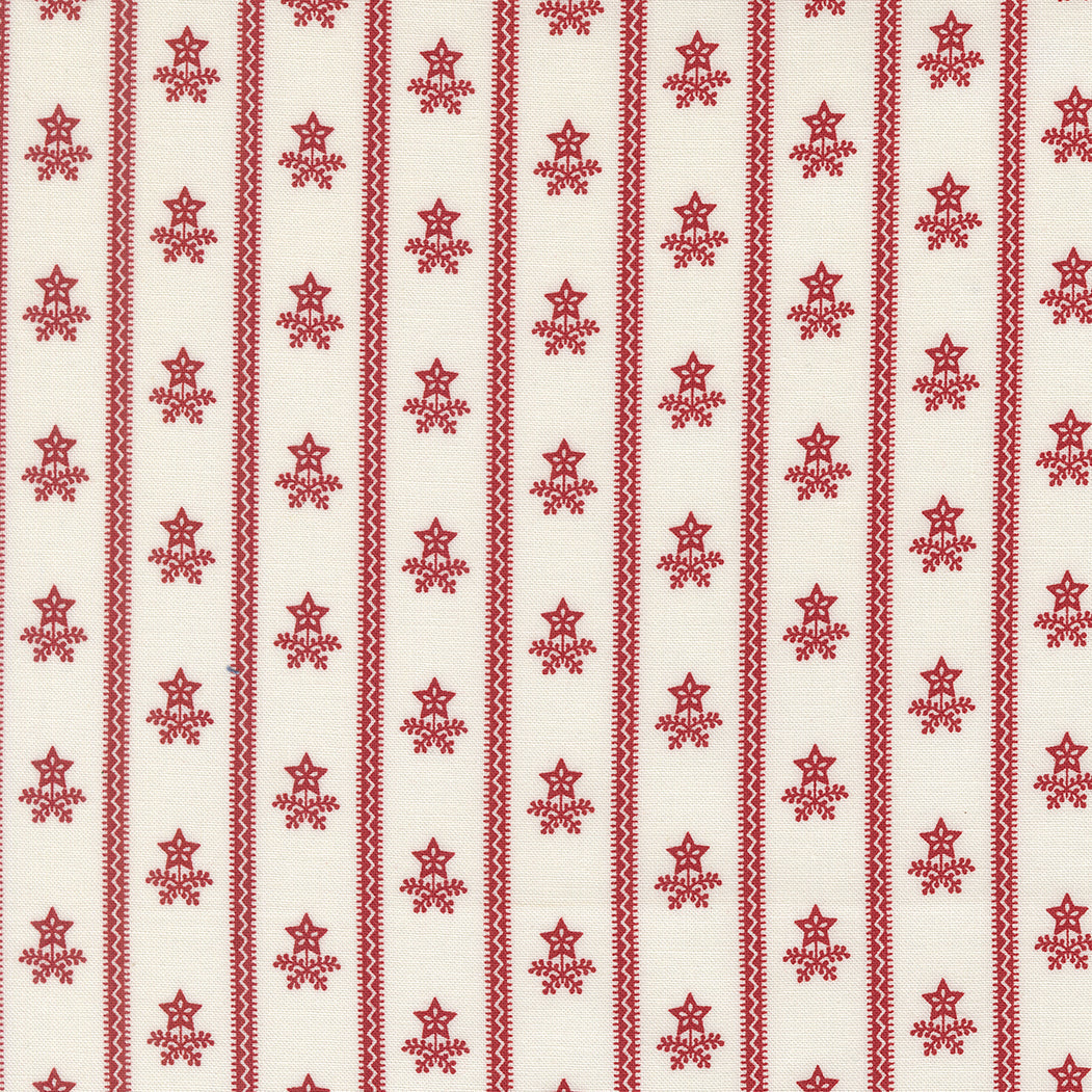 American Gatherings III Americana Star Bouquet Stripe Cloud Crimson by Primitive Gatherings for Moda Fabrics 49322-23