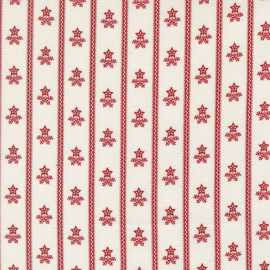American Gatherings III Americana Star Bouquet Stripe Cloud Crimson by Primitive Gatherings for Moda Fabrics 49322-23