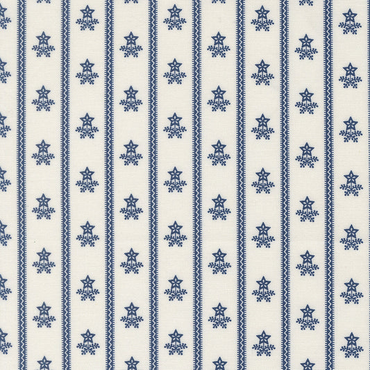 American Gatherings III Americana Star Bouquet Stripe Cloud Nautical Blue by Primitive Gatherings for Moda Fabrics 49322-24