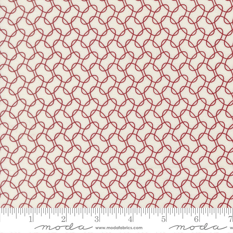 American Gatherings III Intertwined Blender Cloud Crimson by Primitive Gatherings for Moda Fabrics 49323-23 scale