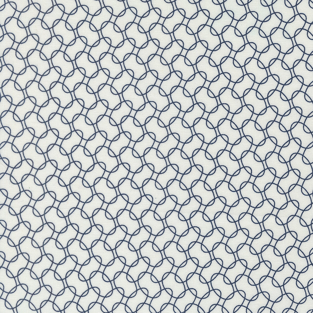 American Gatherings III Intertwined Blender Cloud Nautical Blue by Primitive Gatherings for Moda Fabrics 49323-24