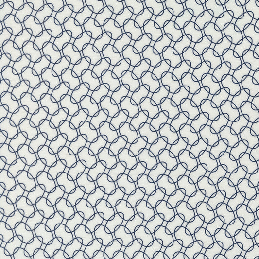 American Gatherings III Intertwined Blender Cloud Nautical Blue by Primitive Gatherings for Moda Fabrics 49323-24