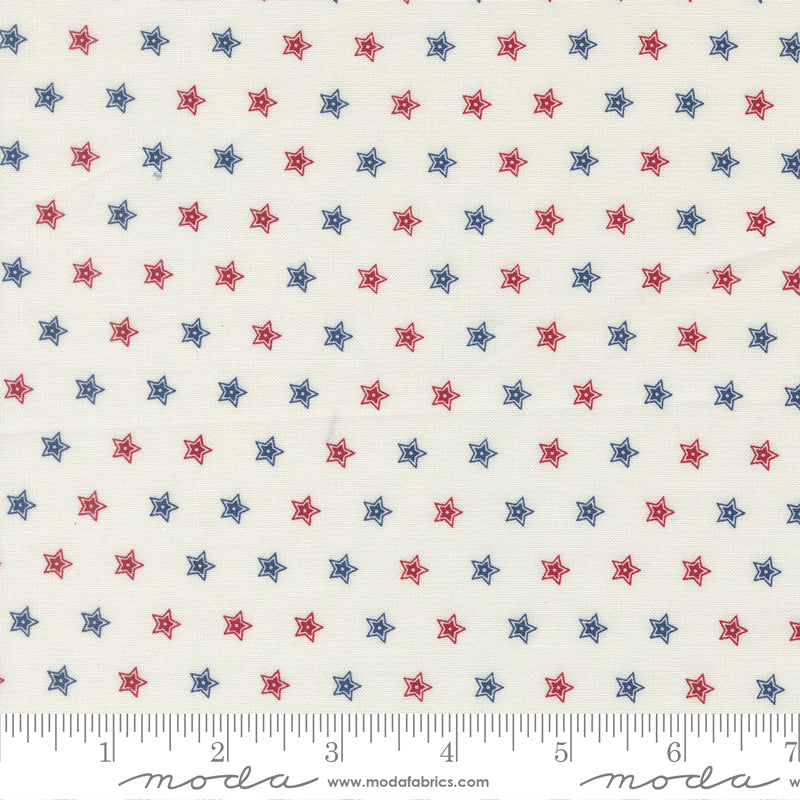 American Gatherings III Micro Star Cloud by Primitive Gatherings for Moda Fabrics 49324-11 scale