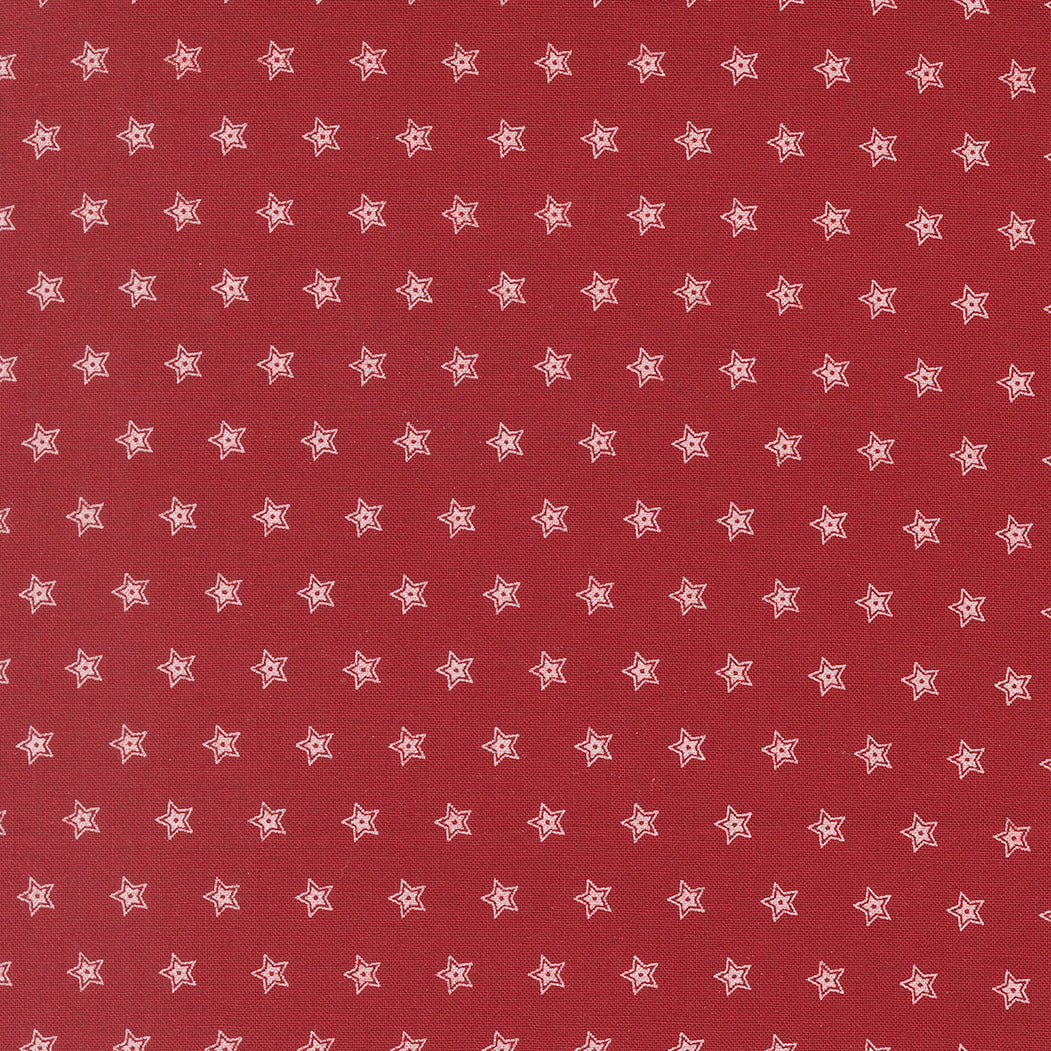 American Gatherings III Micro Star Crimson by Primitive Gatherings for Moda Fabrics 49324-12