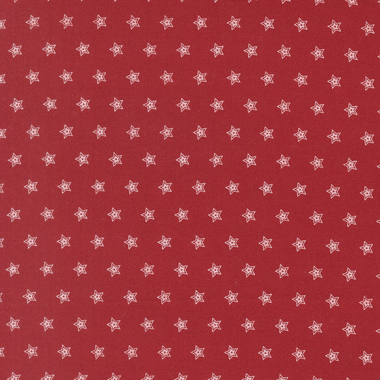 American Gatherings III Micro Star Crimson by Primitive Gatherings for Moda Fabrics 49324-12
