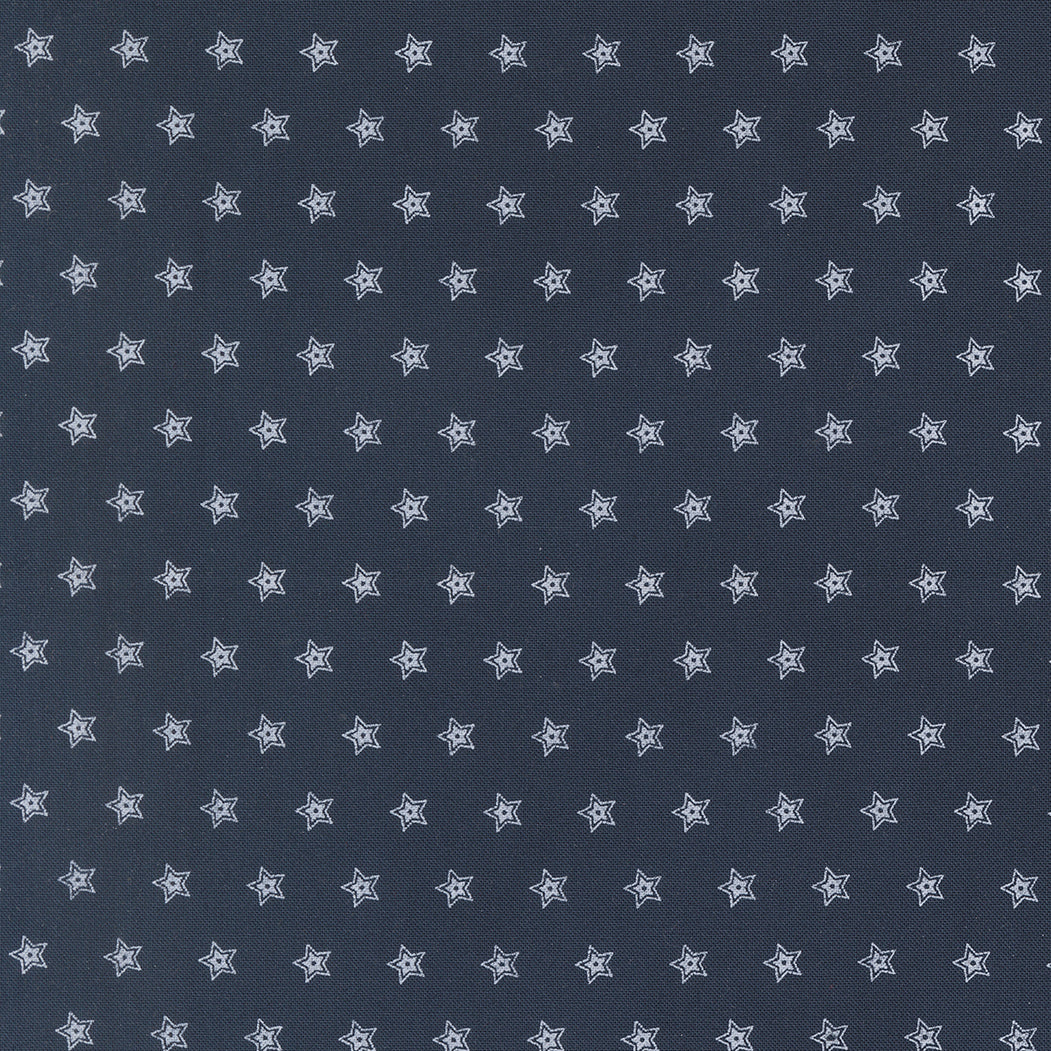 American Gatherings III Micro Star Navy by Primitive Gatherings for Moda Fabrics 49324-16