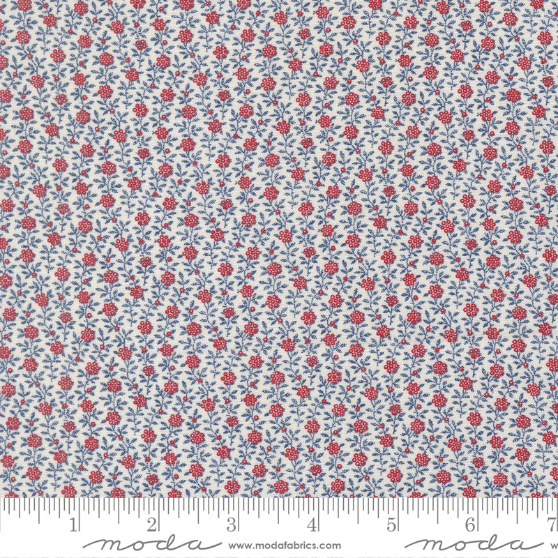 American Gatherings III Small Berry Floral Cloud by Primitive Gatherings for Moda Fabrics 49326-11 scale