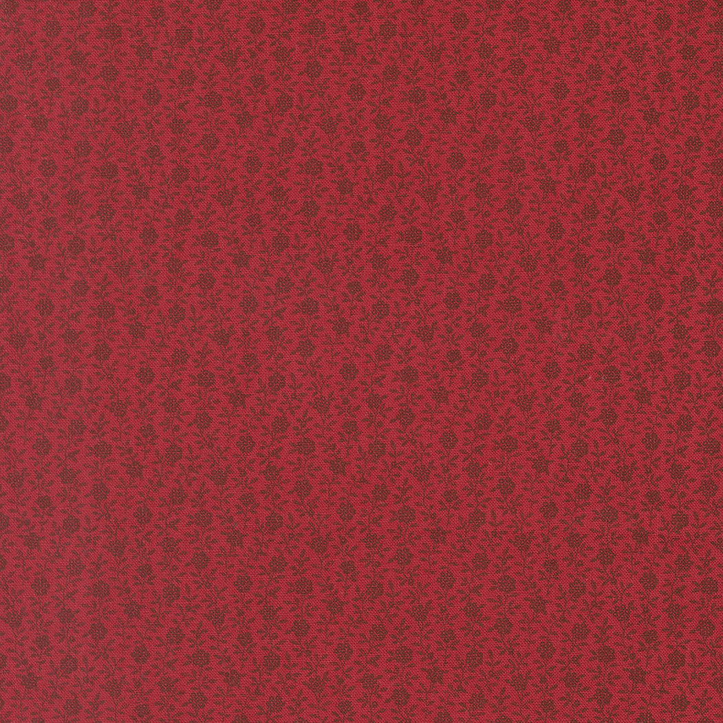 American Gatherings III Small Berry Floral Deep Crimson by Primitive Gatherings for Moda Fabrics 49326-13