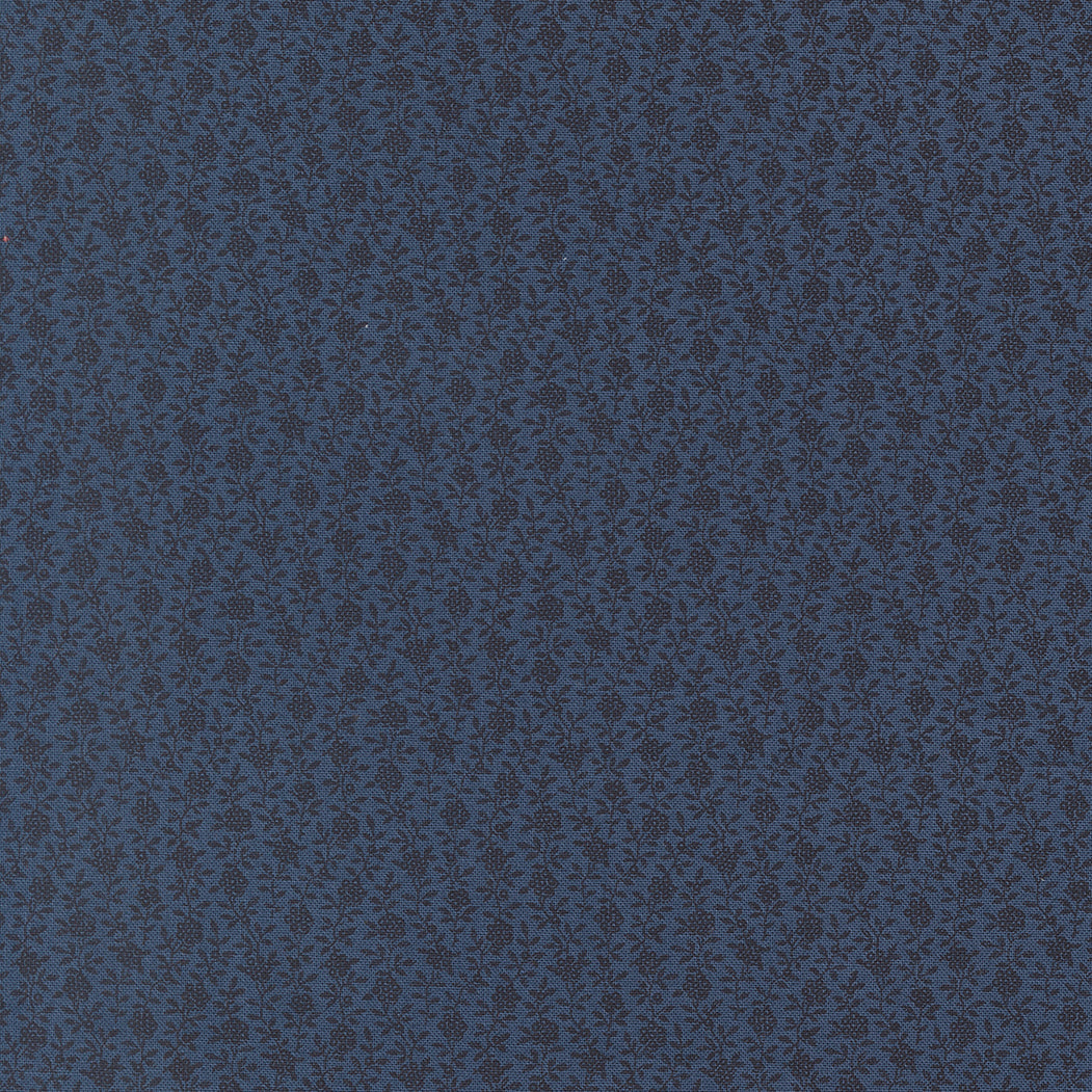 American Gatherings III Small Berry Floral Nautical Blue by Primitive Gatherings for Moda Fabrics 49326-14