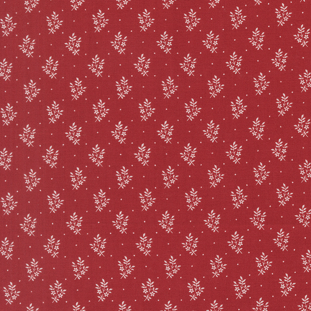 American Gatherings III Flower Sprigs Crimson by Primitive Gatherings for Moda Fabrics 49327-12
