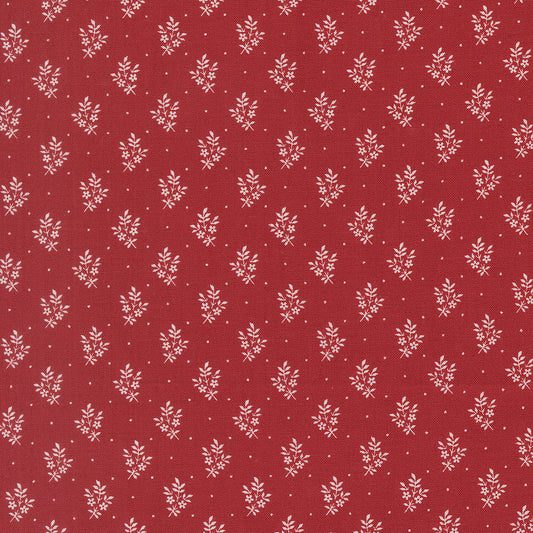 American Gatherings III Flower Sprigs Crimson by Primitive Gatherings for Moda Fabrics 49327-12