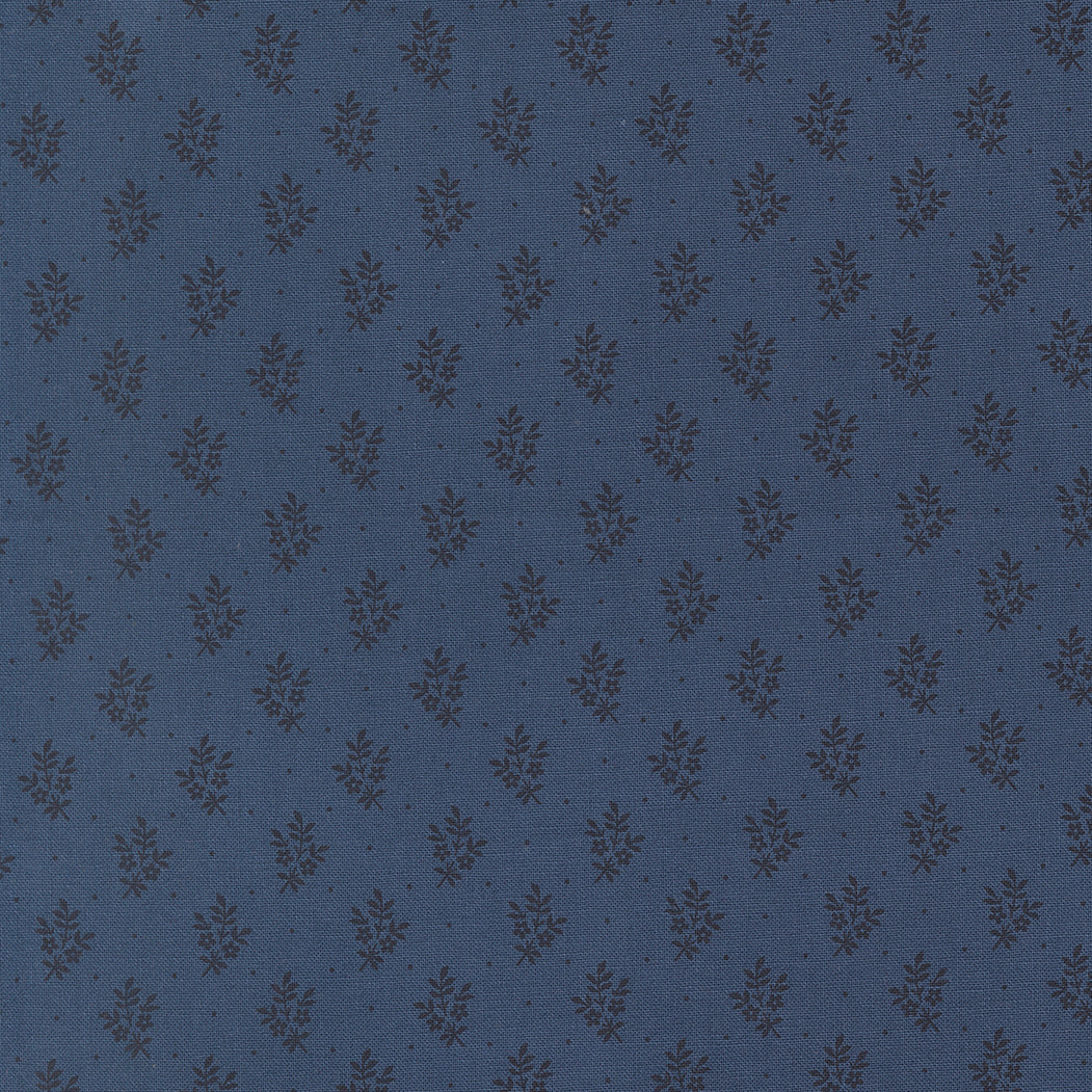 American Gatherings III Flower Sprigs Nautical Blue by Primitive Gatherings for Moda Fabrics 49327-14