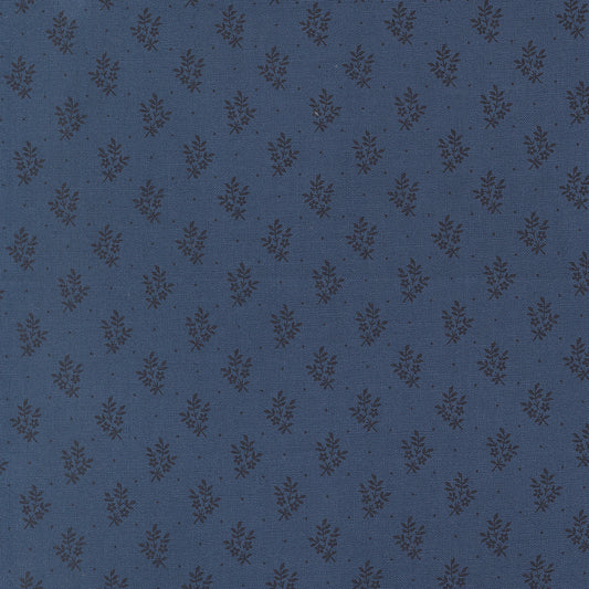 American Gatherings III Flower Sprigs Nautical Blue by Primitive Gatherings for Moda Fabrics 49327-14