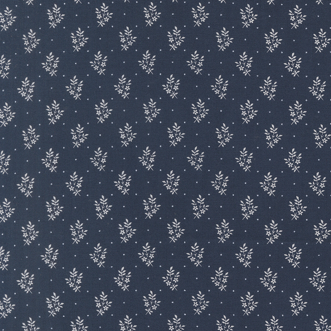 American Gatherings III Flower Sprigs American Blue by Primitive Gatherings for Moda Fabrics 49327-15