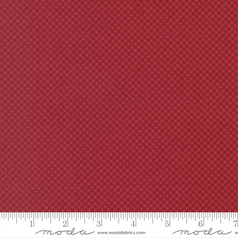 American Gatherings III Cross Stitch Blender Deep Crimson by Primitive Gatherings for Moda Fabrics 49328-13 scale
