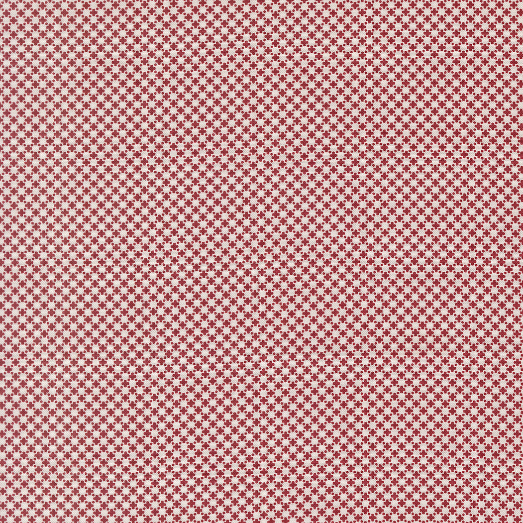 American Gatherings III Cross Stitch Blender Cloud Crimson by Primitive Gatherings for Moda Fabrics 49328-23