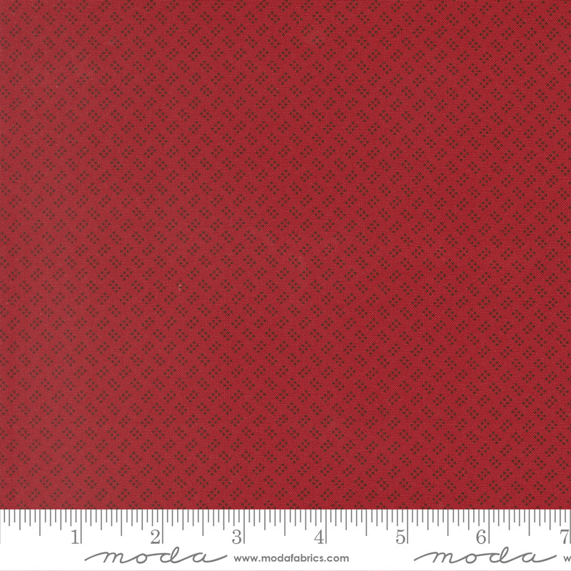 Joyful Gatherings ll Six Pack Dot Blenders Deep Crimson by Primitive Gatherings  for Moda Fabrics 49330-13 scale