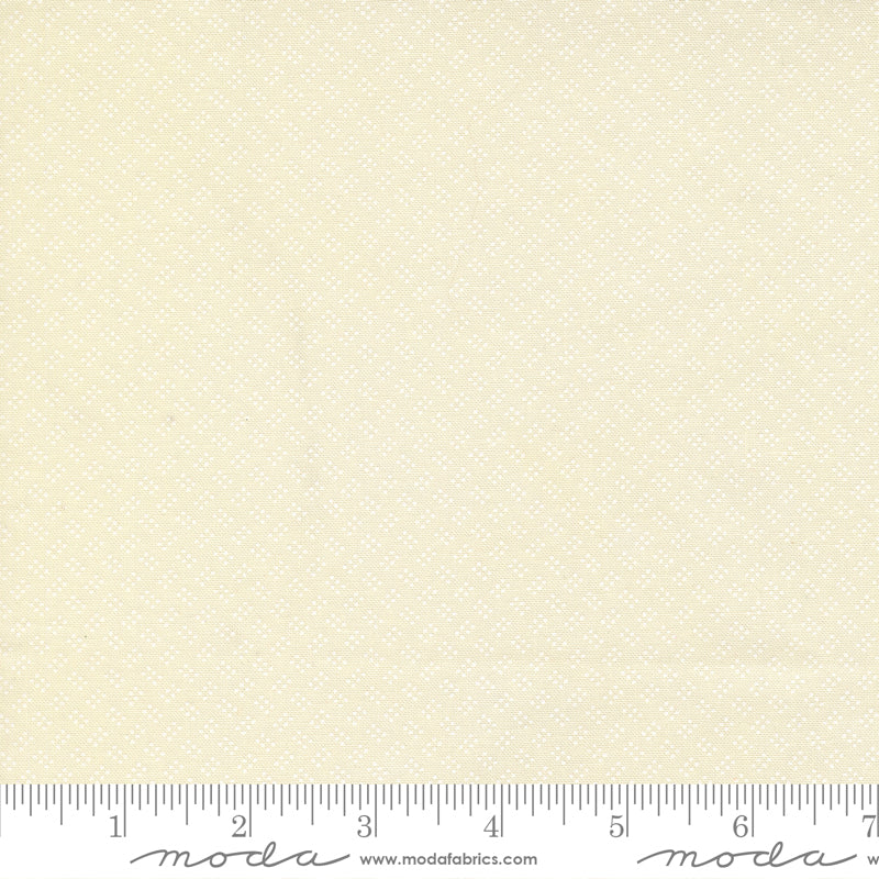 Joyful Gatherings ll Six Pack Dot Blenders Cloud White by Primitive Gatherings  for Moda Fabrics 49330-21 scale