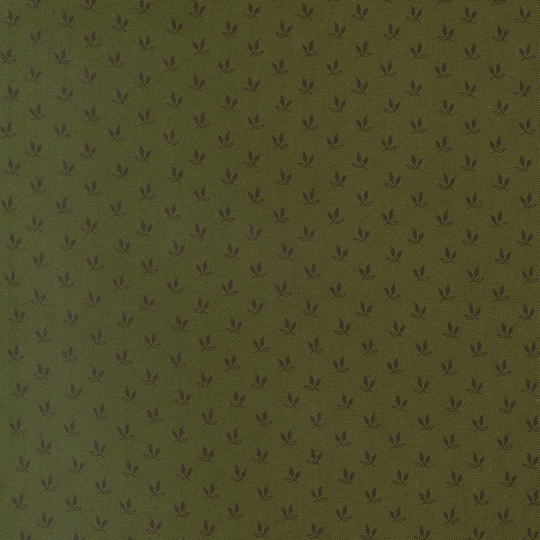 Joyful Gatherings ll Leaf Sprig Blenders Evergreen by Primitive Gatherings  for Moda Fabrics 49331-14