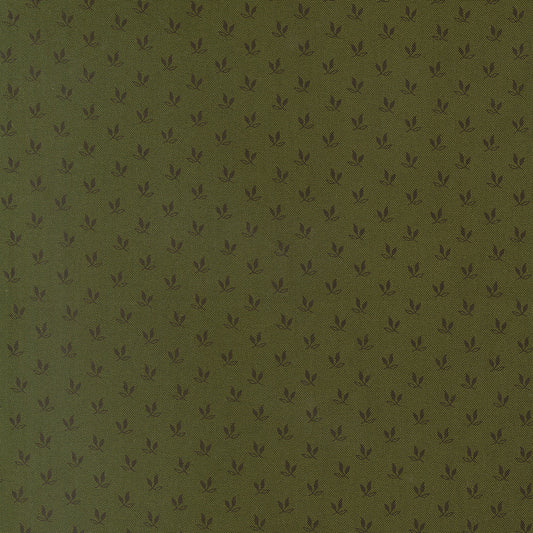 Joyful Gatherings ll Leaf Sprig Blenders Evergreen by Primitive Gatherings  for Moda Fabrics 49331-14