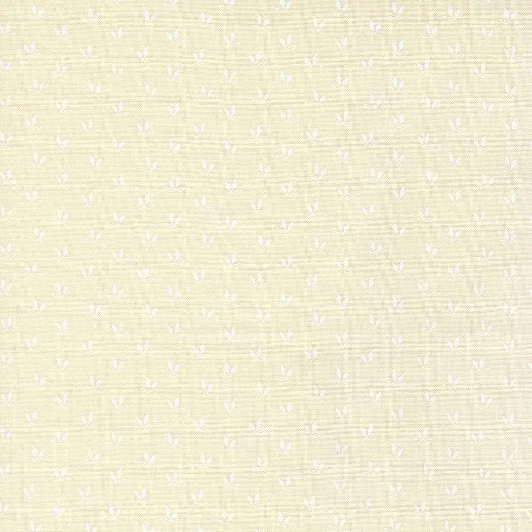 Joyful Gatherings ll Leaf Sprig Blenders Cloud White by Primitive Gatherings  for Moda Fabrics 49331-21
