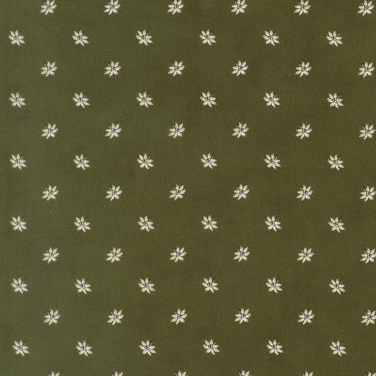 Joyful Gatherings ll Poinsettia Small Floral Evergreen by Primitive Gatherings  for Moda Fabrics 49332-14